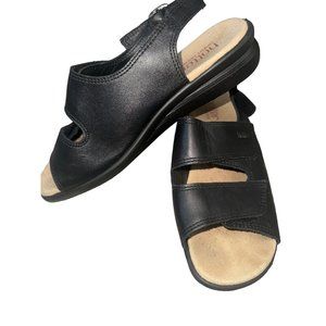 Hotter Dotty‎ comfort concept, black leather sandals women’s 7.5